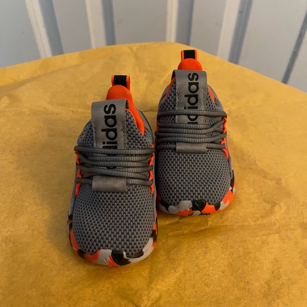Adidas Toddler Sneakers in Gray and Orange